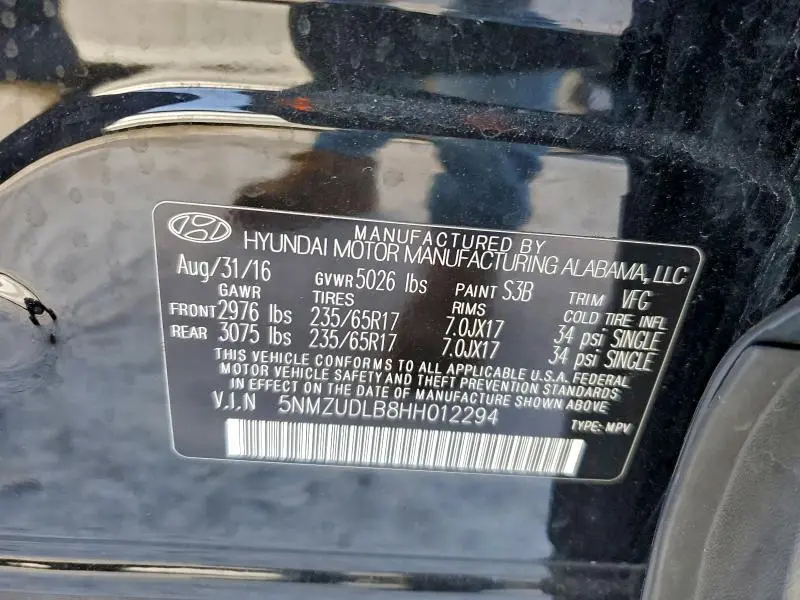 2017 HYUNDAI SANTA FE SPORT   