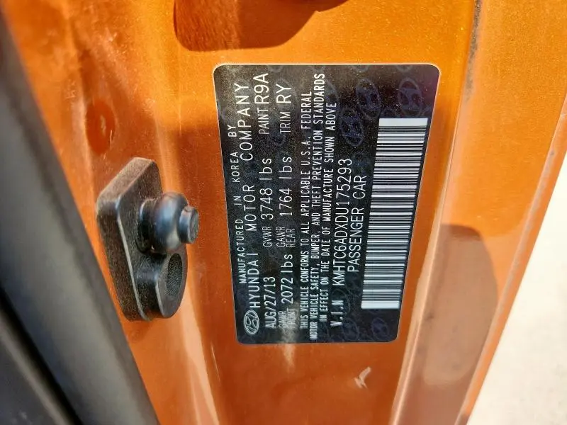 2013 HYUNDAI VELOSTER   