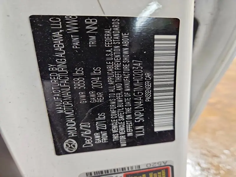 2021 HYUNDAI ELANTRA SEL  