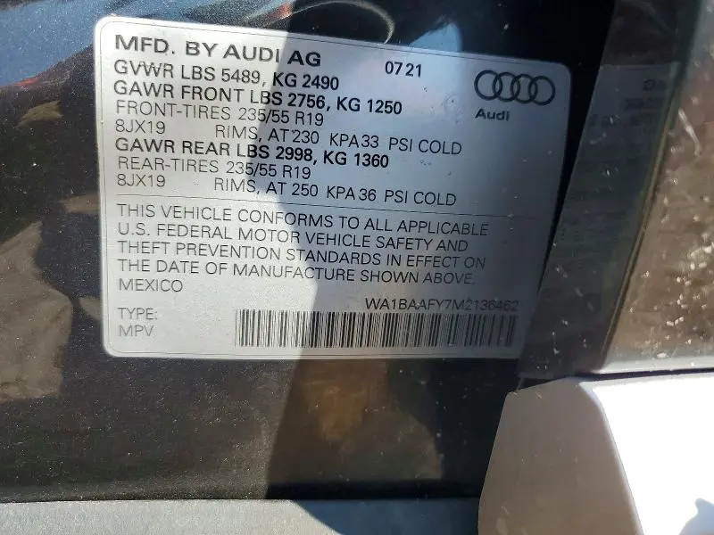 2021 AUDI Q5 PREMIUM PLUS  