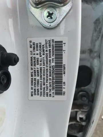2015 HONDA CIVIC EXL  