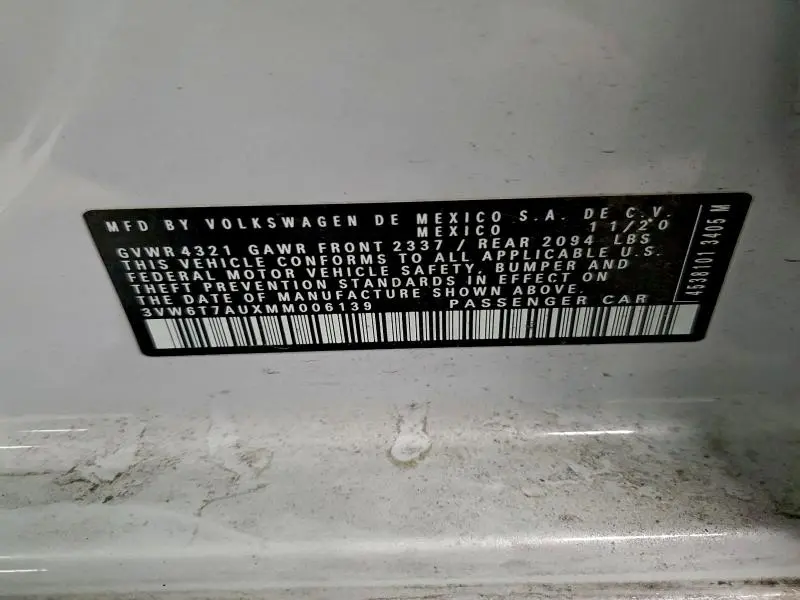 2021 VOLKSWAGEN GTI S  