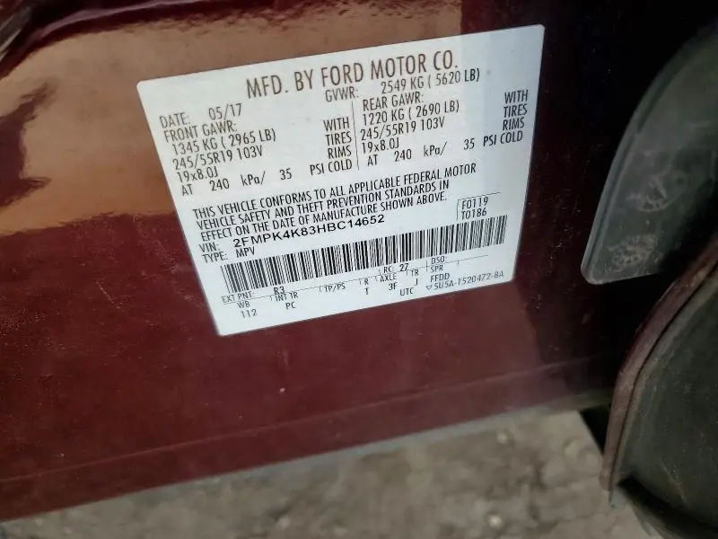 2017 FORD EDGE TITANIUM  