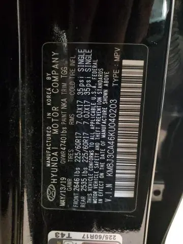 2019 HYUNDAI TUCSON LIMITED  