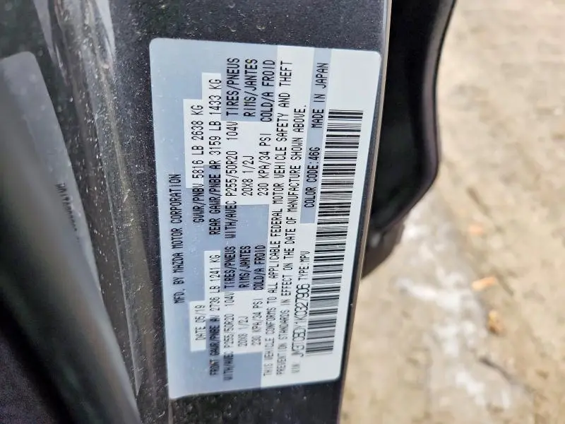 2019 MAZDA CX-9 GRAND TOURING  