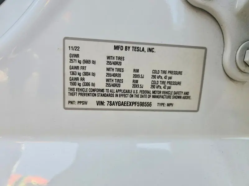 2023 TESLA MODEL Y   