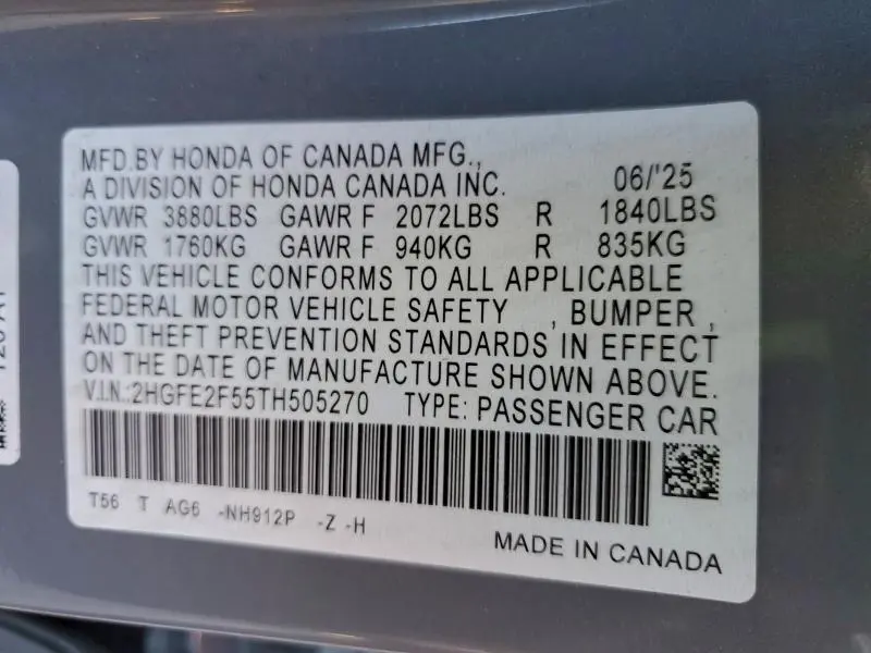 2026 HONDA CIVIC SPORT  