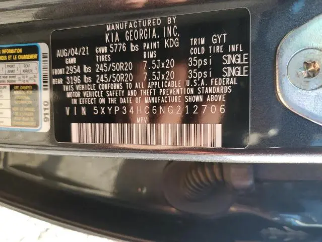 2022 KIA TELLURIDE EX  