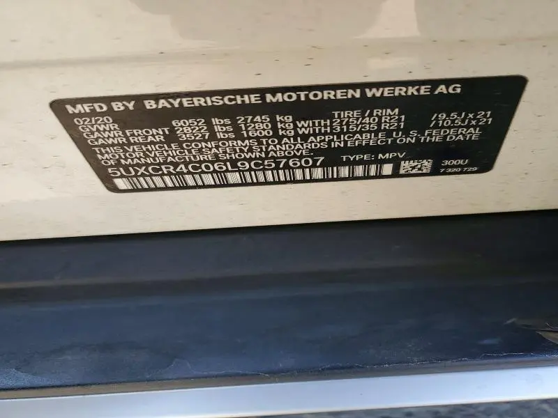 2020 BMW X5 SDRIVE 40I  