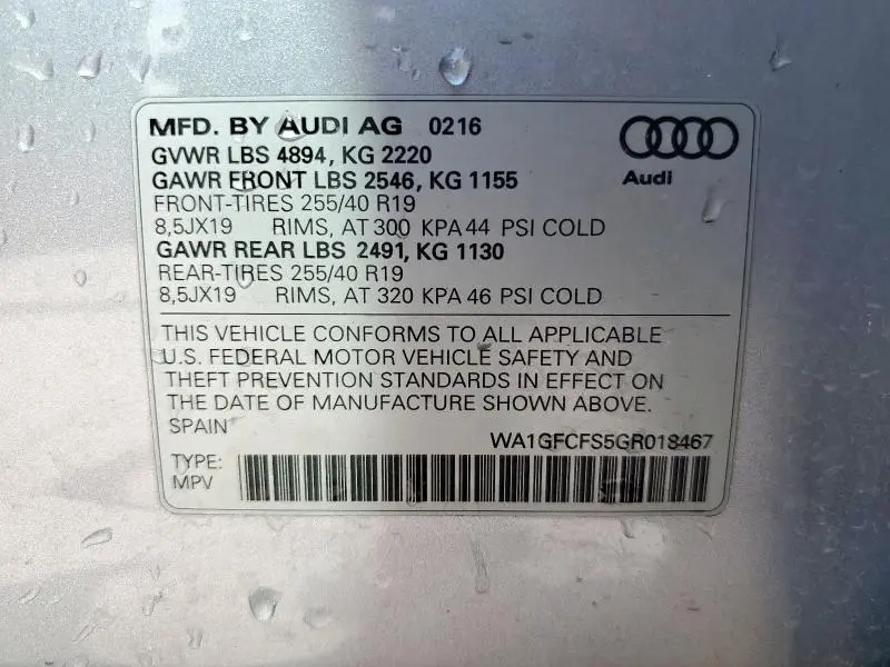 2016 AUDI Q3 PRESTIGE  