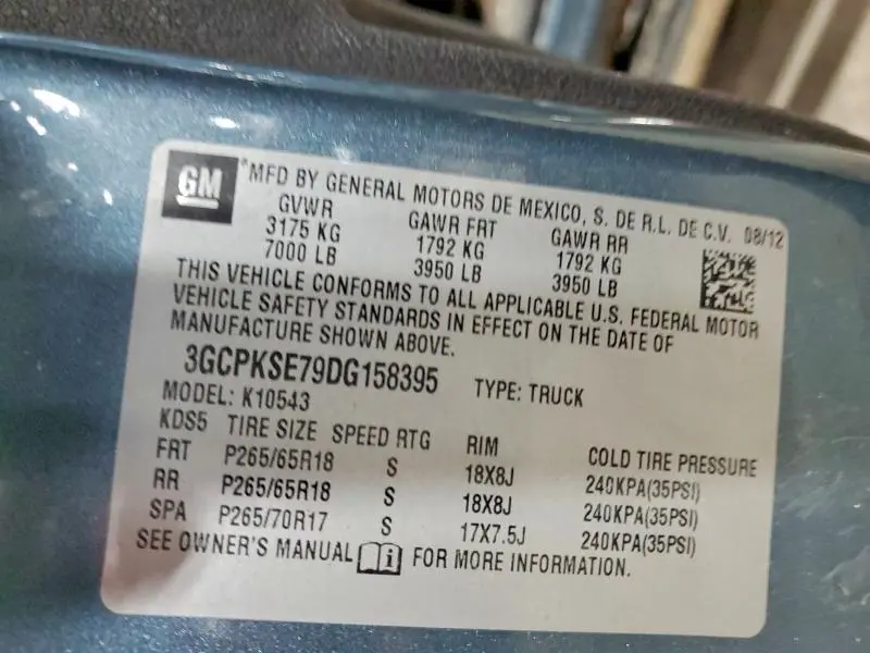 2013 CHEVROLET SILVERADO K1500 LT  