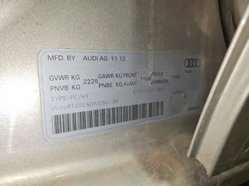 2013 AUDI A4 PREMIUM PLUS  