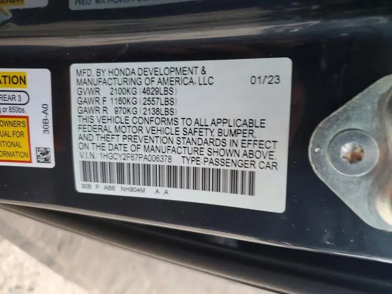 2023 HONDA ACCORD HYBRID EXL  