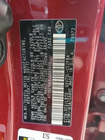 2018 TOYOTA CAMRY XSE  