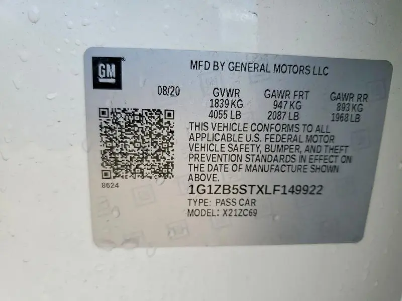 2020 CHEVROLET MALIBU LS  