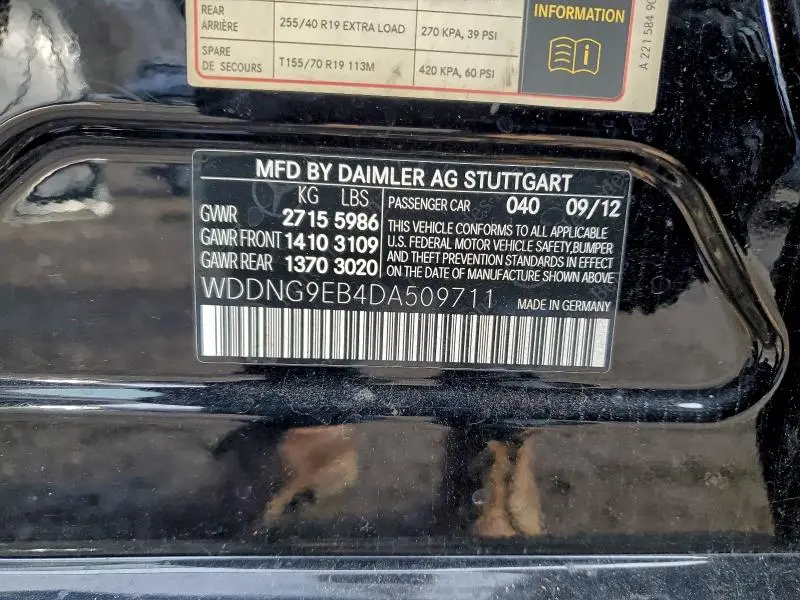 2013 MERCEDES-BENZ S 550 4MATIC  