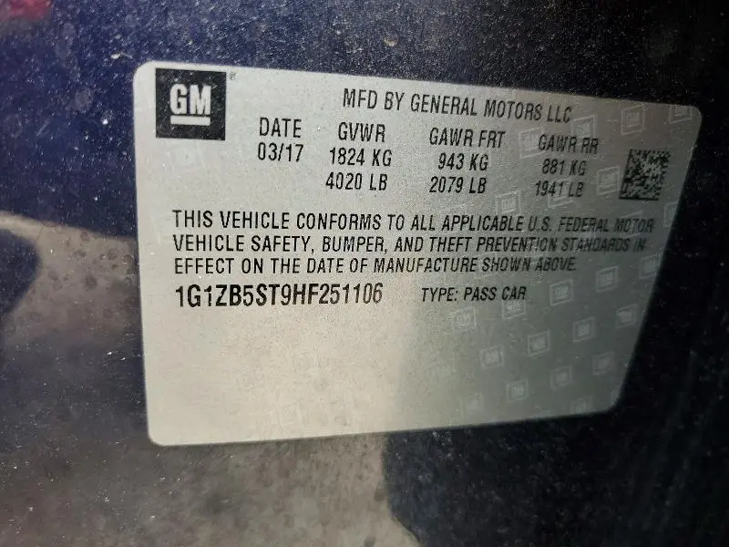 2017 CHEVROLET MALIBU LS  