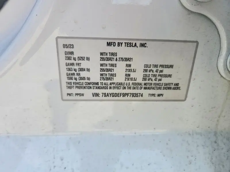 2023 TESLA MODEL Y   