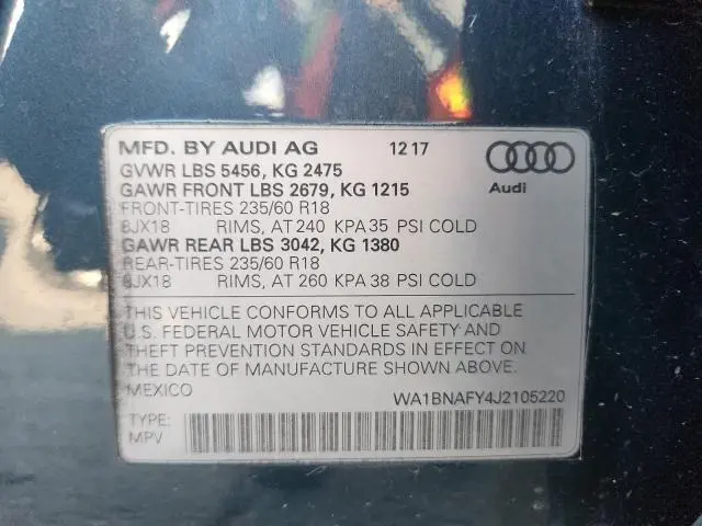 2018 AUDI Q5 PREMIUM PLUS  
