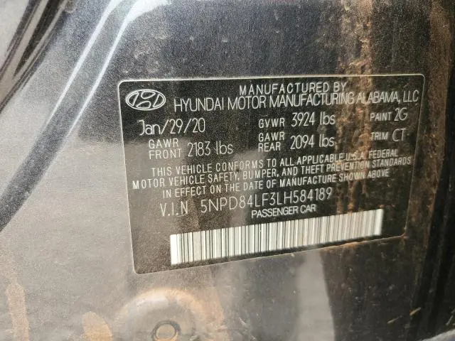 2020 HYUNDAI ELANTRA SEL