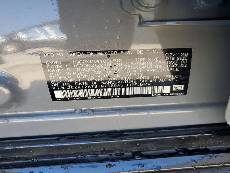 2026 HONDA HR-V EXL  
