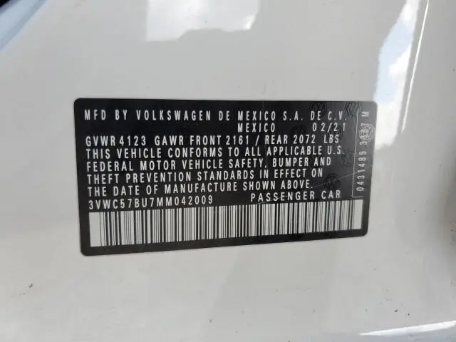 2021 VOLKSWAGEN JETTA S  