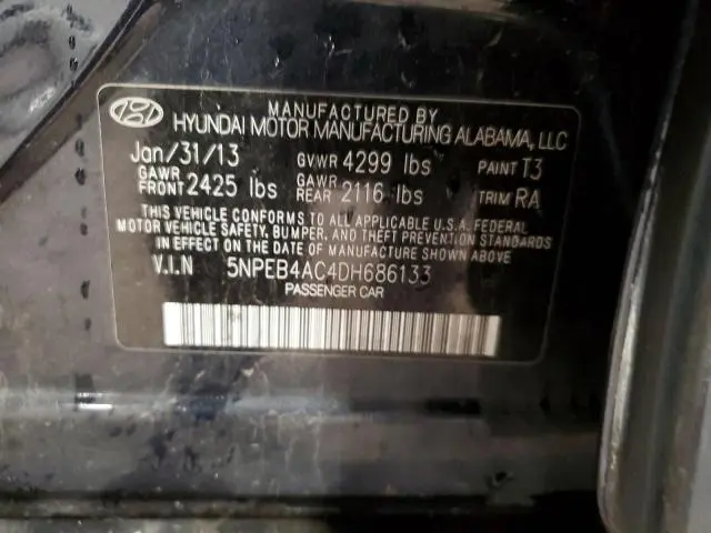 2013 HYUNDAI SONATA GLS  