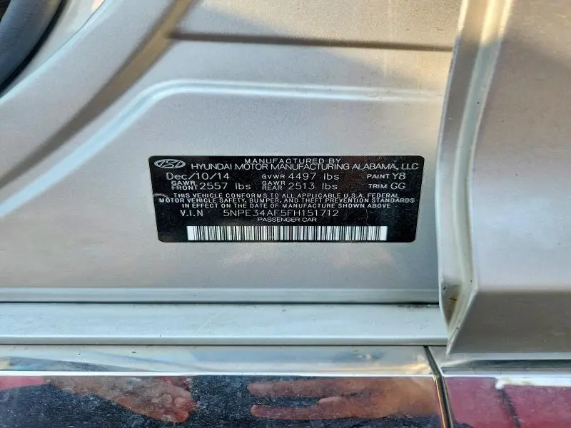 2015 HYUNDAI SONATA SPORT  