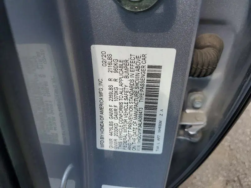 2020 HONDA ACCORD SPORT  
