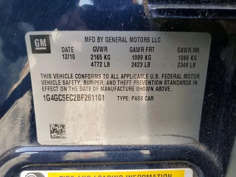 2011 BUICK LACROSSE CXL  