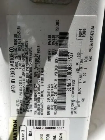 2013 LINCOLN MKZ HYBRID  