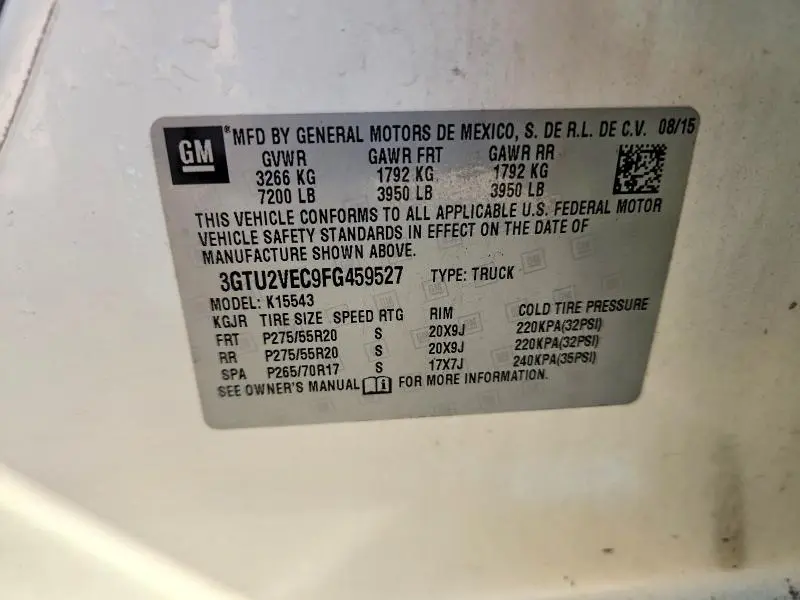 2015 GMC SIERRA K1500 SLT  
