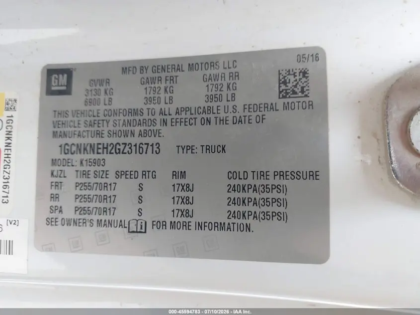 2016 CHEVROLET SILVERADO 1500 WORK TRUCK