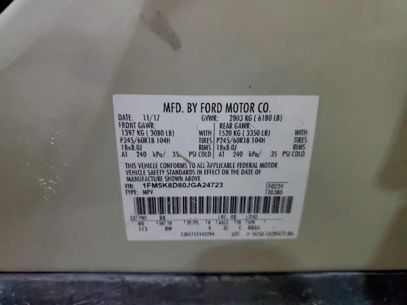 2018 FORD EXPLORER XLT  