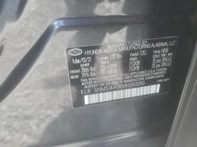 2021 HYUNDAI SANTA FE SE  