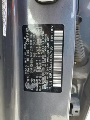 2019 HYUNDAI TUCSON LIMITED  