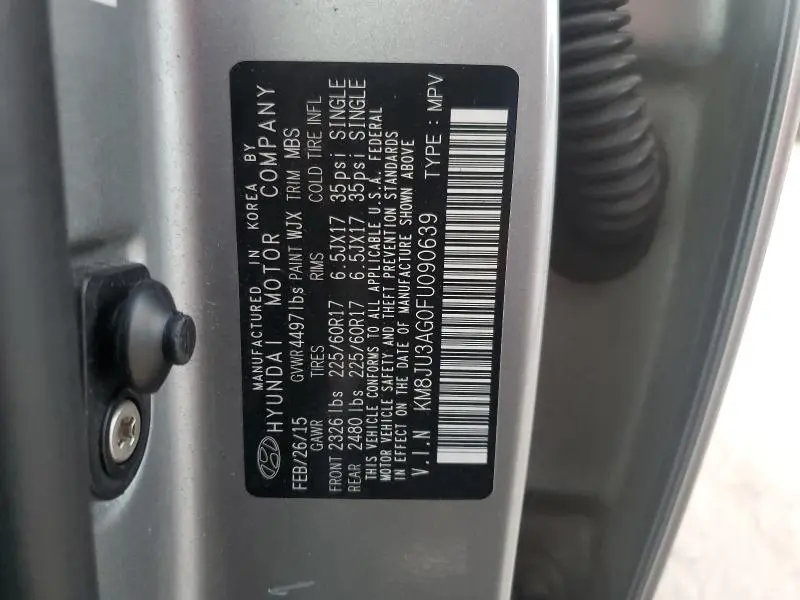 2015 HYUNDAI TUCSON LIMITED  