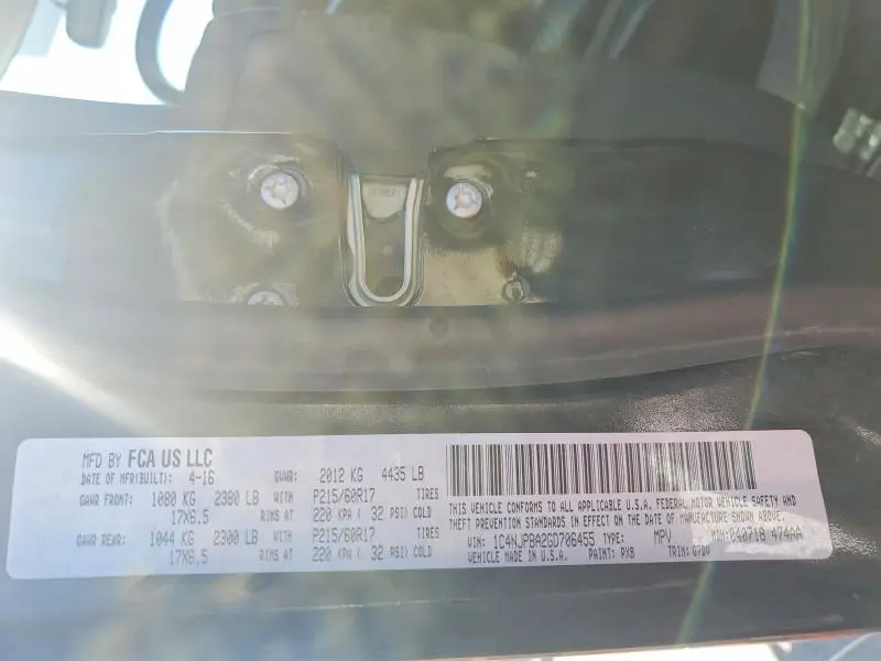 2016 JEEP PATRIOT SPORT  