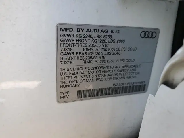 2025 AUDI Q3 PREMIUM S LINE 45  