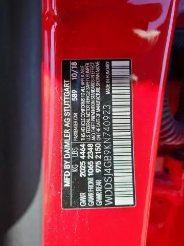 2019 MERCEDES-BENZ CLA 250 4MATIC  