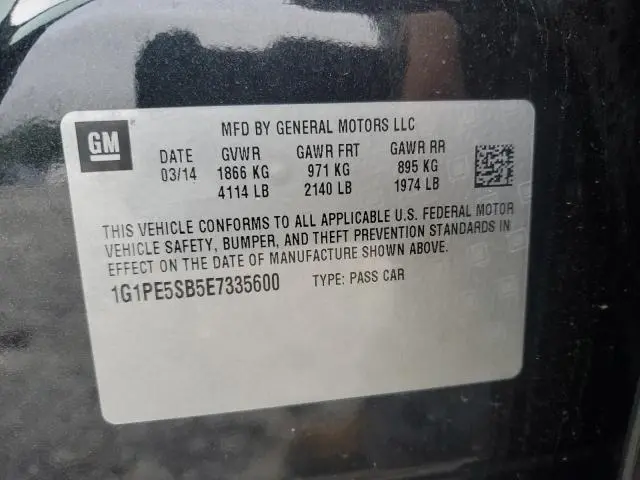 2014 CHEVROLET CRUZE LT