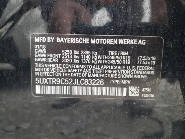 2018 BMW X3 XDRIVE30I  