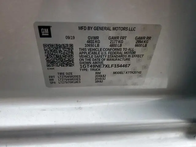 2020 GMC SIERRA K2500 SLT  