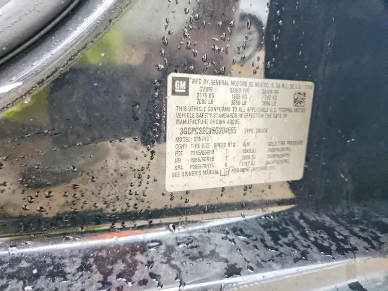 2015 CHEVROLET SILVERADO C1500 LTZ  