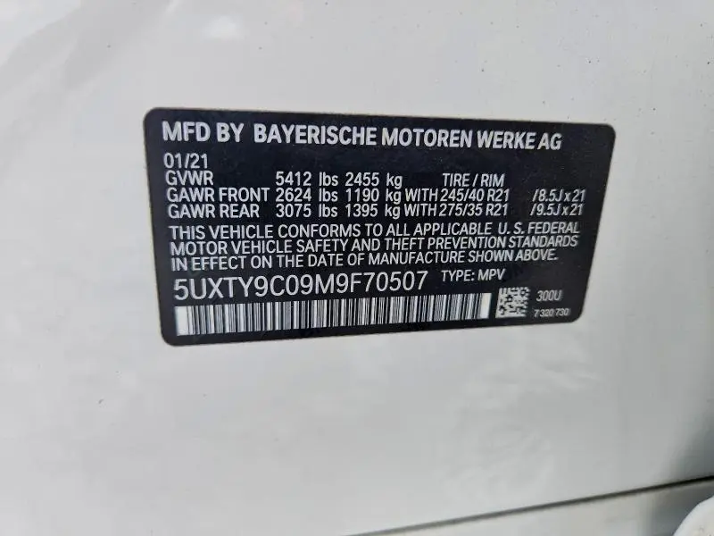 2021 BMW X3 XDRIVEM40I  