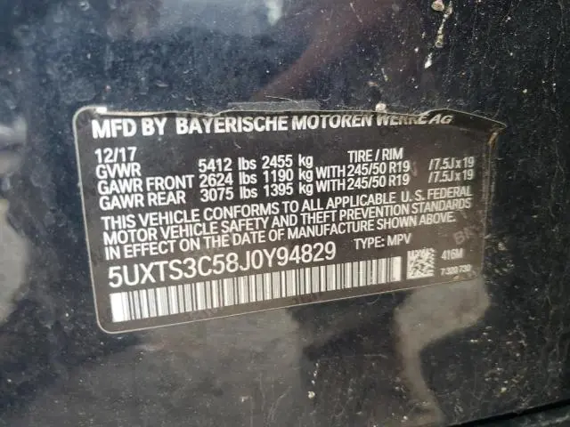 2018 BMW X3 XDRIVEM40I  