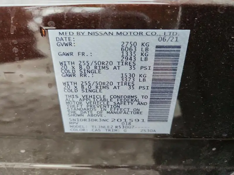 2022 NISSAN PATHFINDER PLATINUM  