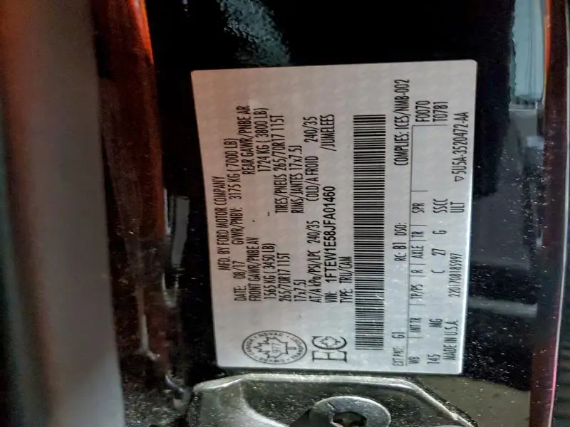 2018 FORD F150 SUPERCREW  