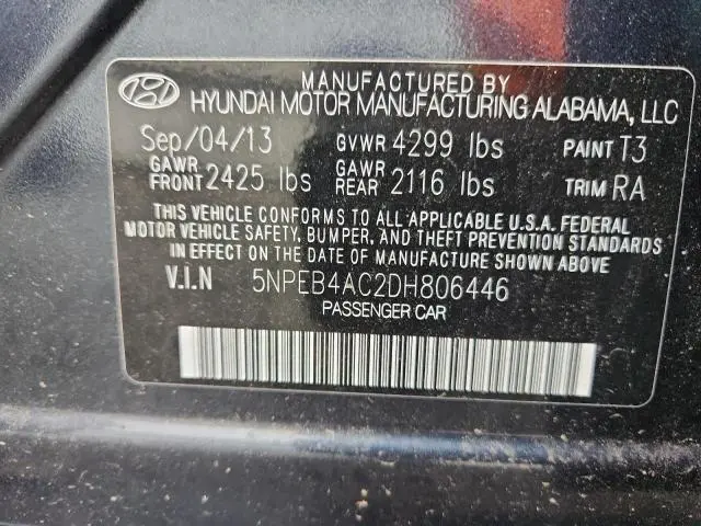 2013 HYUNDAI SONATA   