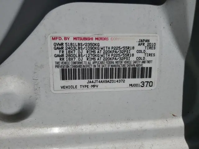 2010 MITSUBISHI OUTLANDER XLS  
